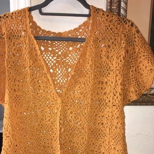 Yellow see through top